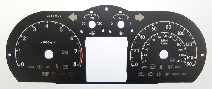 i30 Petrol KMH to MPH Conversion Dial for imported vehicle. Part No. C315