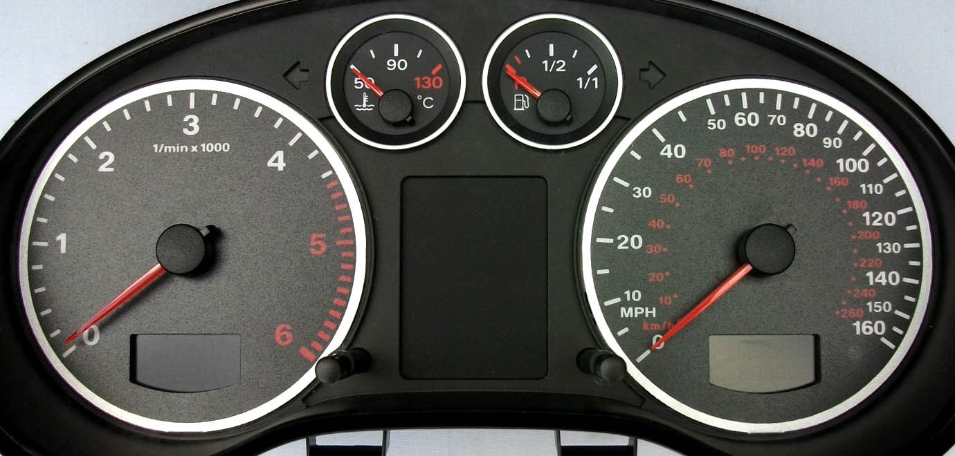 A3. Diesel & Petrol. KMH to MPH Conversion Dial. 160 MPH. Part No. C429