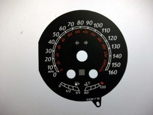 Galaxy Mk3, Mondeo Mk4 and S-Max Mk1 KMH to MPH Conversion Dial for imported vehicle. Part No. C439
