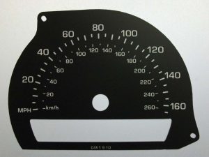 SAAB 93 / 95 and Cadillac BLS . KMH to MPH Conversion Dial for imported vehicle. Part No. C461