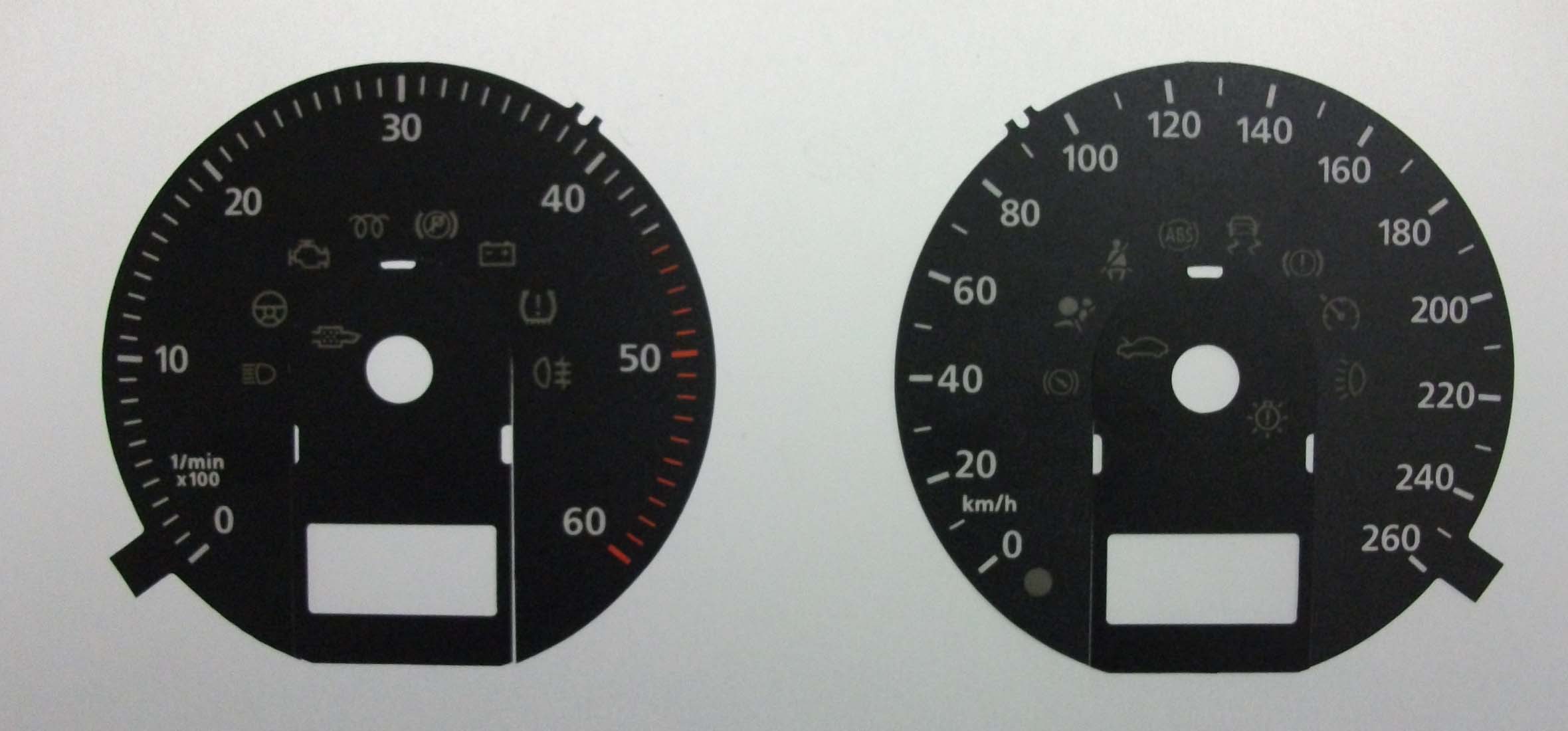 Passat Diesel & Petrol. MPH to KMH Conversion Dial for imported vehicle. Part No. C522