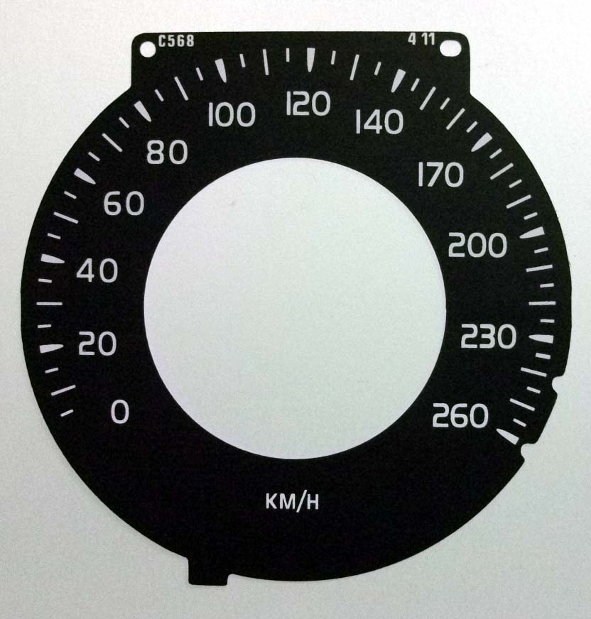 XC70 and XC60 MPH to KMH Conversion Dial for imported vehicle. Part No. C568