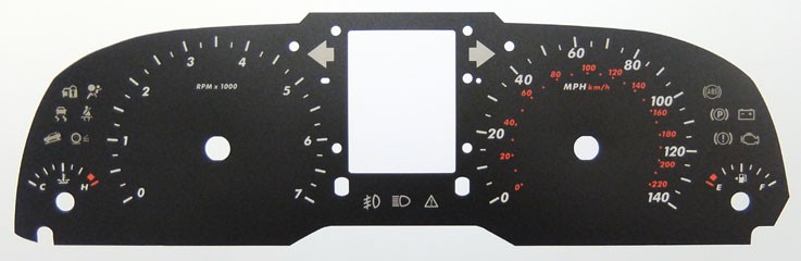 Falcon (FG) inc G6E. KMH to MPH Conversion Dial for imported vehicle. Part No. C653