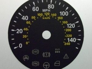 Punto Mk2 and Panda Dials. With 150 MPH speedo. Part No. C657