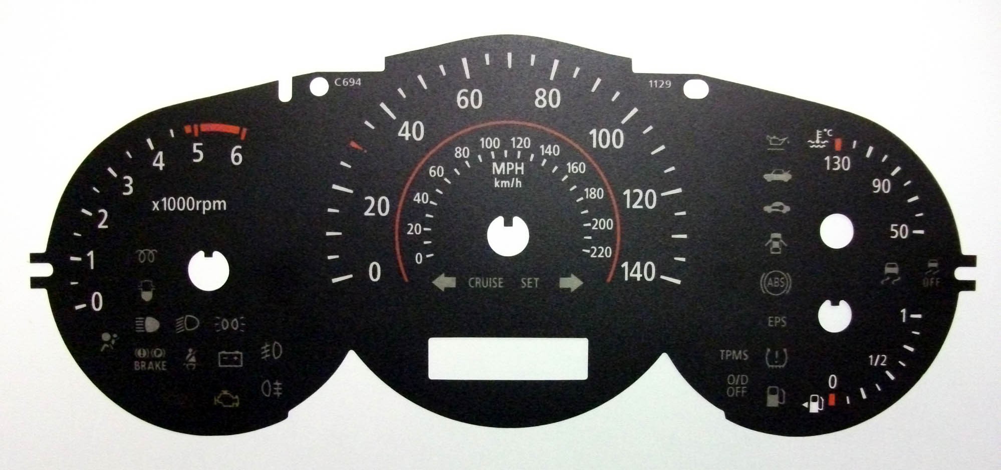 Soul (Diesel) Kmh to MPH Conversion Dial for imported/exported vehicle. Part No. C694