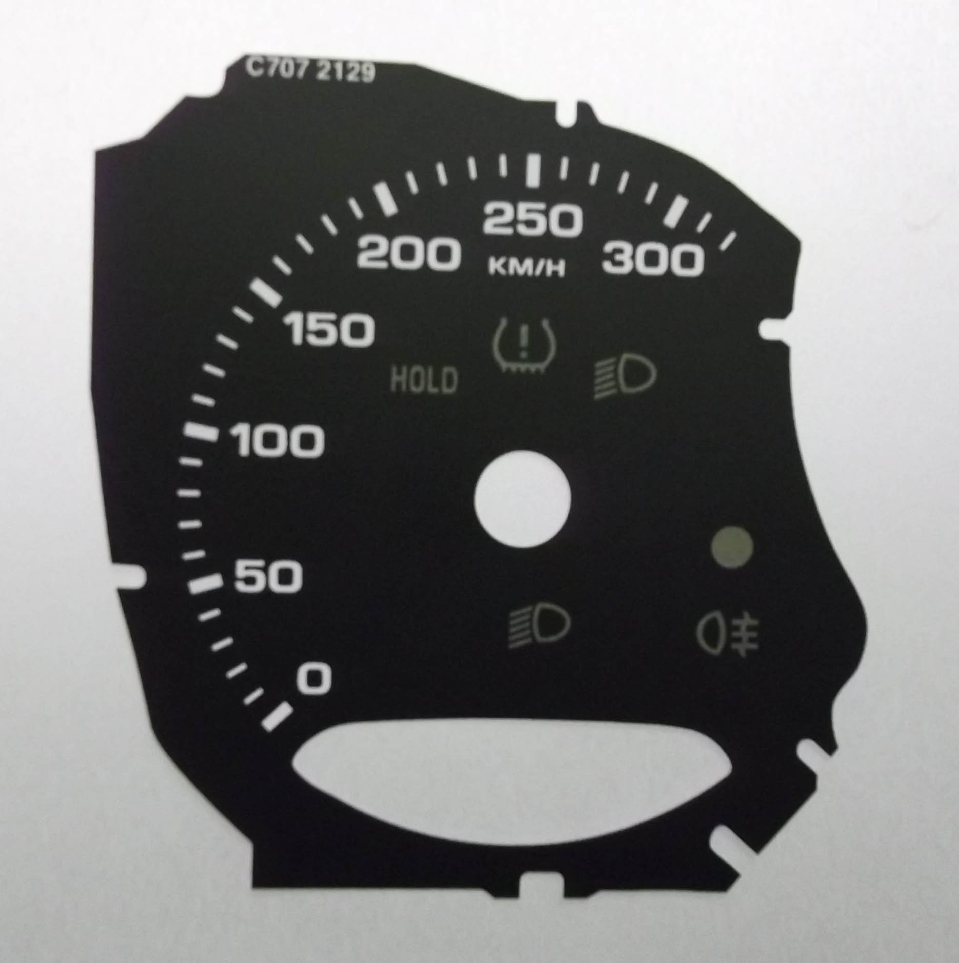 Porsche 911 (991) Carrera / Carrera 4 & Panamera MPH to KMH Conversion Dial. Part No. C707