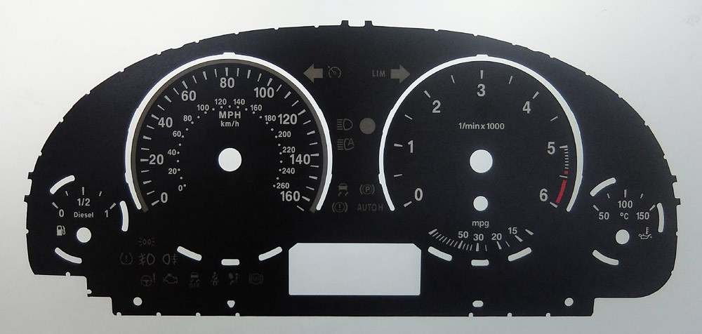 BMW X3 (F25) Diesel Released 2011. Kmh to MPH conversion dials. Part No. C730