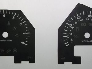 Range Rover Sport and Land Rover Discovery 3. KMH to MPH Conversion Dial for imported vehicle (Petrol). Part No. C749