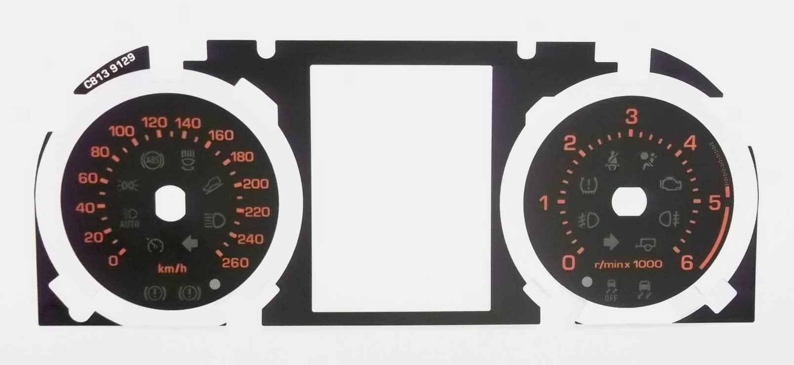 Range Rover Evoque Speedometer Evoque and Sport Diesel models. MPH to KMH Conversion Dial for imported ...