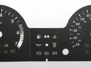 Sandero, Lodgy, Logan, Duster (2 Wheel Drive Only) Petrol and Diesel model. KMH to MPH Conversion Dial for imported vehicle. Part No. C866B