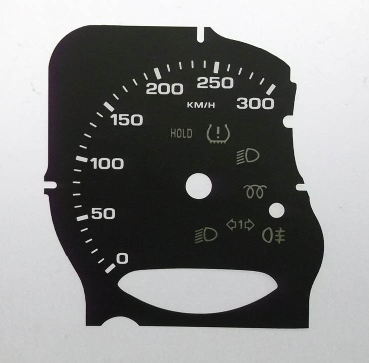 Porsche Cayenne MK2 and Porsche Panamera, MPH to KMH Conversion Dial. (300 KMH) Part No. C909
