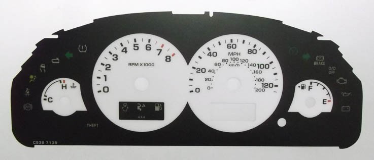 Maverick. KMH to MPH Conversion Dial for imported vehicle. Part No. C939