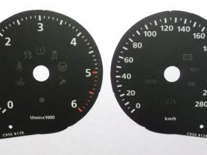 Touareg MK2 2011on. MPH to KMH Conversion Dial for imported / exported vehicle. Part No. C956