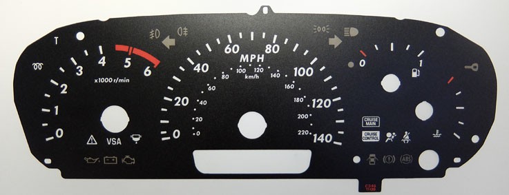 FR-V. KMH to MPH Conversion Dial for imported vehicle. Part No. C346