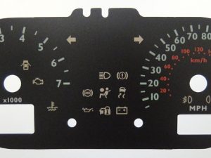 Fiesta Mk6 & Fusion (Petrol). KMH to MPH Conversion Dial for imported vehicle. Part No. C155