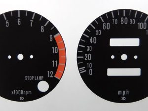 Kawasaki Z1 MPH Replacement Dials. Part No. KAWAZ1B