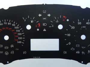 Punto Mk2. KMH to MPH Conversion Dial for imported vehicle. Part No. C265