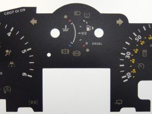 Range Rover Sport and Land Rover Discovery (Diesel). KMH to MPH Conversion Dial for imported vehicle. Part No. C207