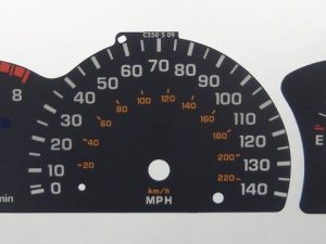 Tacuma. KMH to MPH Conversion Dial for imported vehicle. Part No. C250