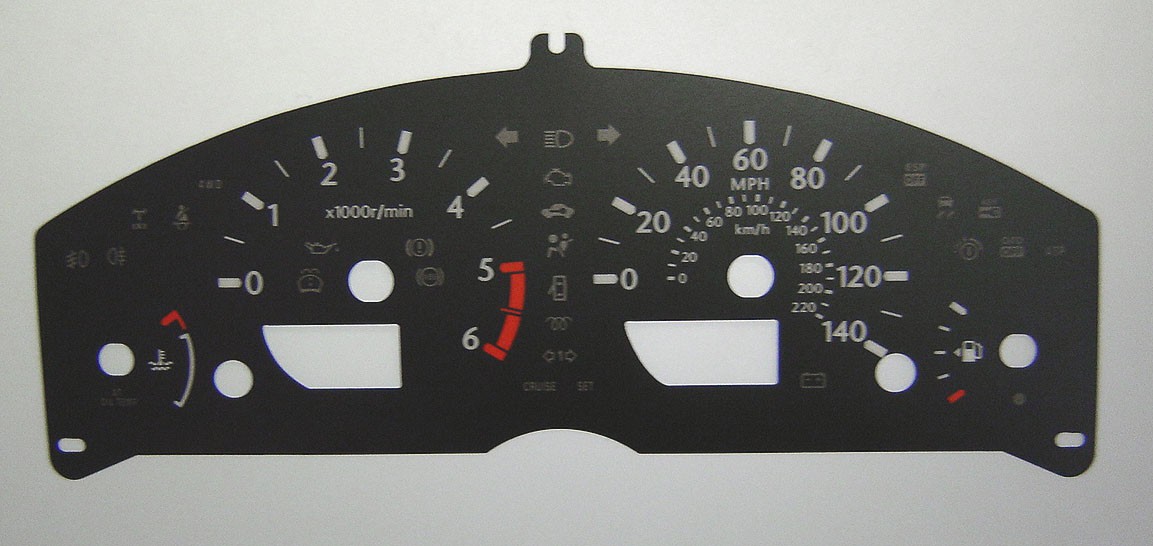 Pathfinder and Navara. KMH to MPH Conversion Dial for imported vehicle. Part No. 400U