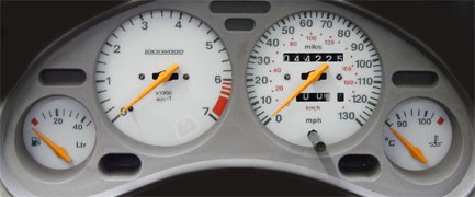 Corsa ‘B’ Dials. Speedo reads ‘0’ – 130 MPH. Part No. 40FFF