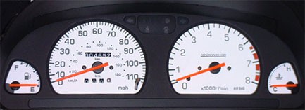 Impreza Dials. Imported Model (93-2001) 110 MPH & 8000 RPM. Part No 40HHH2