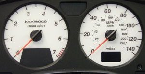 Vauxhall/Opel Astra Mk4 and Zafira Dials. Speedo reads to 140 MPH. Part No. 44EE