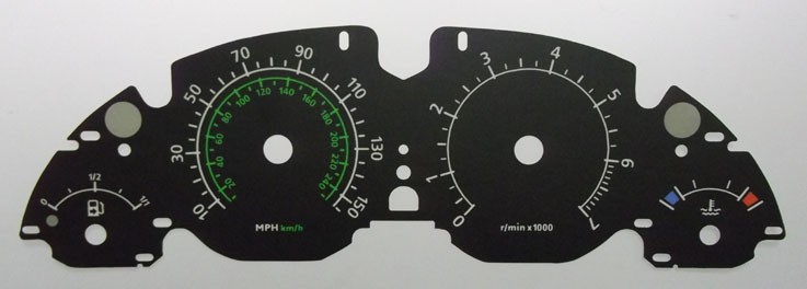 Vogue Mk3 (approx 2002 – onwards). Replacement or Conversion Dial for imported vehicle. Part No. 8224B