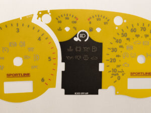VW Transporter T5, KMH to MPH Conversion Dial for imported / exported vehicle. Part No. 8303