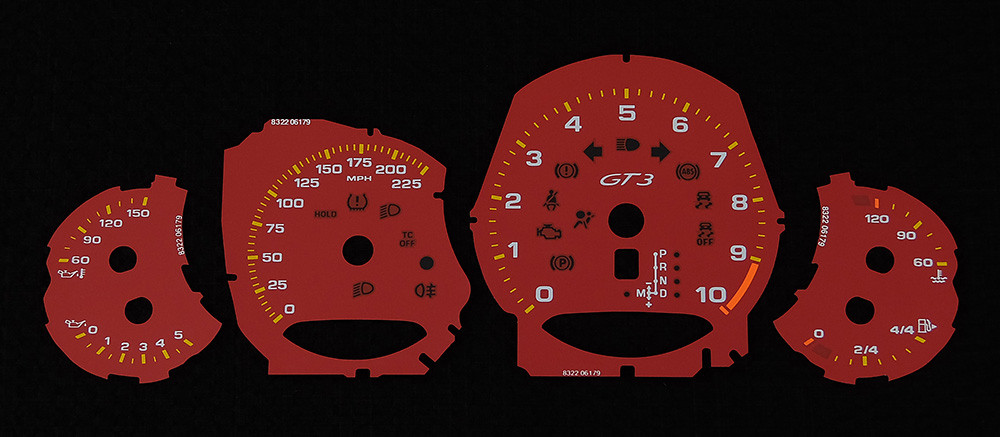 Porsche 911 (991) GT3 MPH Dial. Part No. 8322