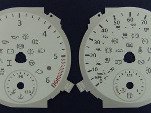 VW Transporter T5, Diesel models, White MPH Dial. Part No. 8347