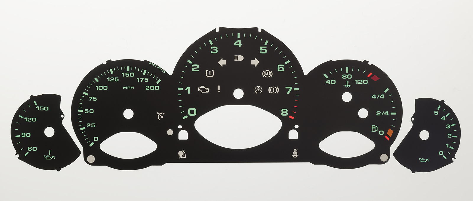 Porsche 911 (997) MPH Dial. Part No. 8402