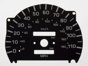 Surf. 110 MPH (Early) KMH to MPH Conversion Dial for imported vehicle. Part No. C060