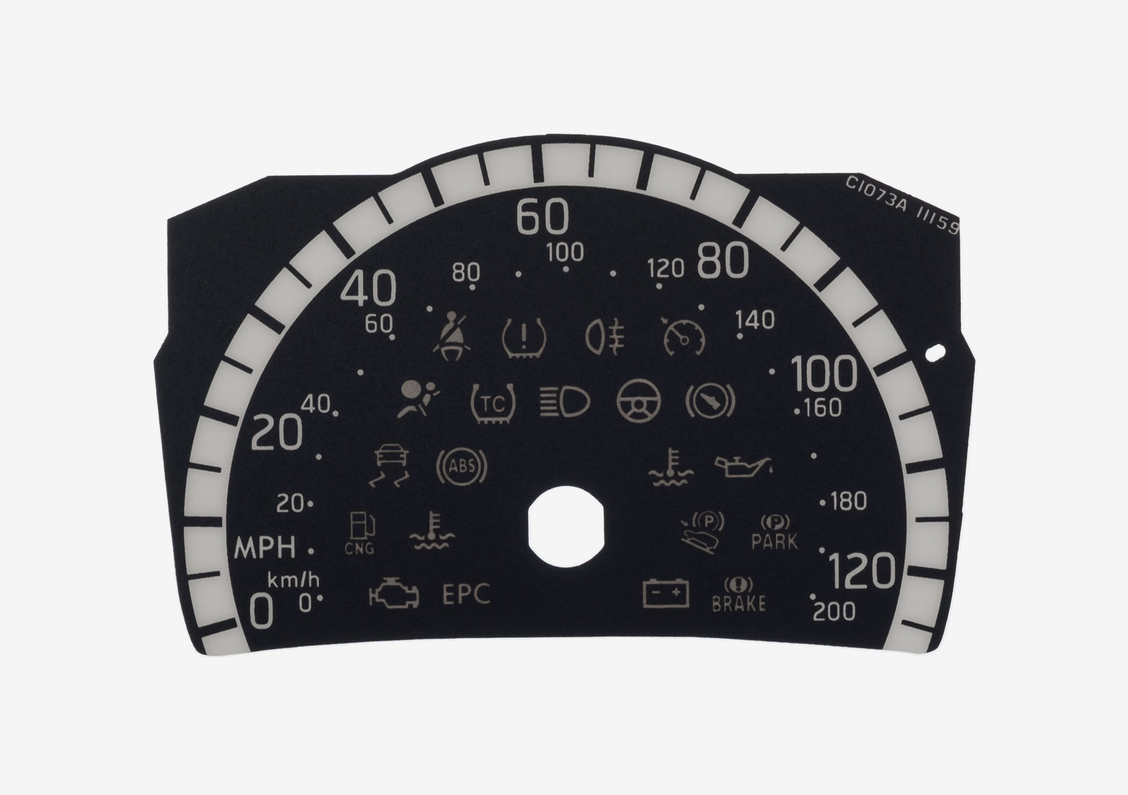 VW UP! and Skoda Citygo KMH to MPH Conversion Dial for imported vehicle. Part No. C1073A