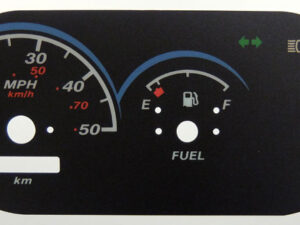 Piaggio Ape. KMH to MPH Conversion Dial for imported vehicle. Part No. C1201