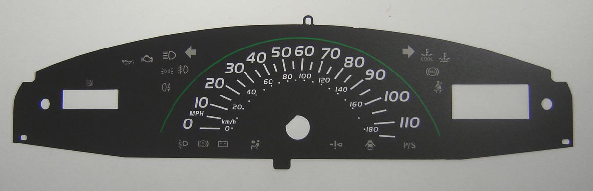 Yaris, Vitz, Echo KMH to MPH Conversion Dial for imported vehicle. Part No. C137 and C137A - Image 4