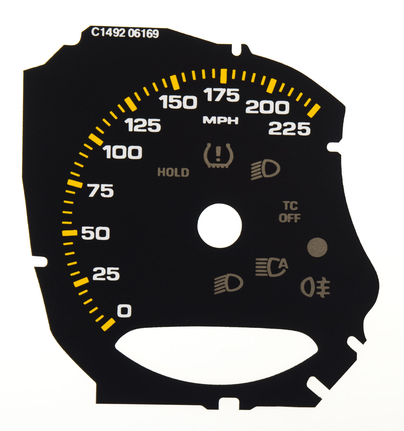 Porsche 911 (991) GT3 KMH to MPH Conversion Dial for imported / exported vehicle. Part No. C1492