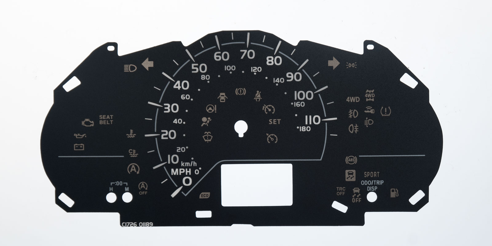 Toyota Echo, Vitz and Yaris, KMH to MPH Conversion Dial for imported / exported vehicle. Part No. C1726
