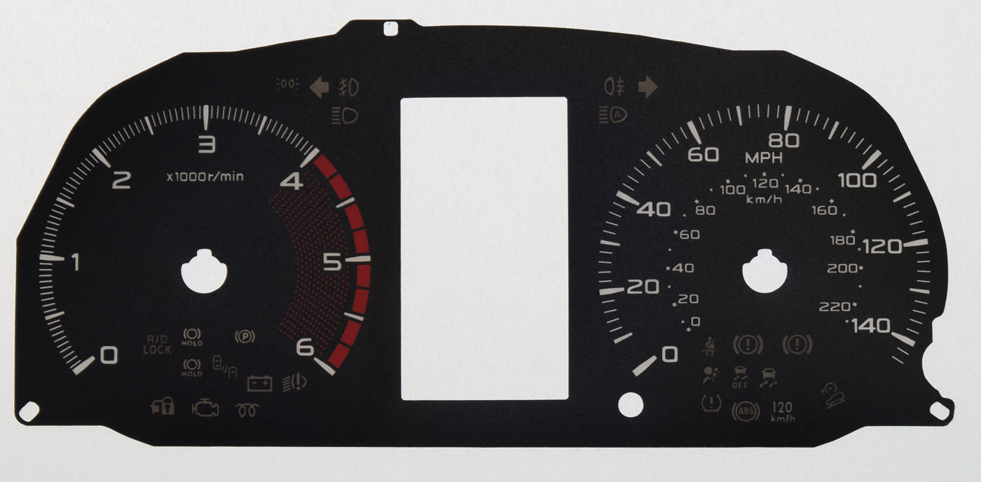 Mitsubishi Pajero / Pajero Sport Diesel models, KMH to MPH Conversion Dial for imported / exported vehicle. Part No. C1739