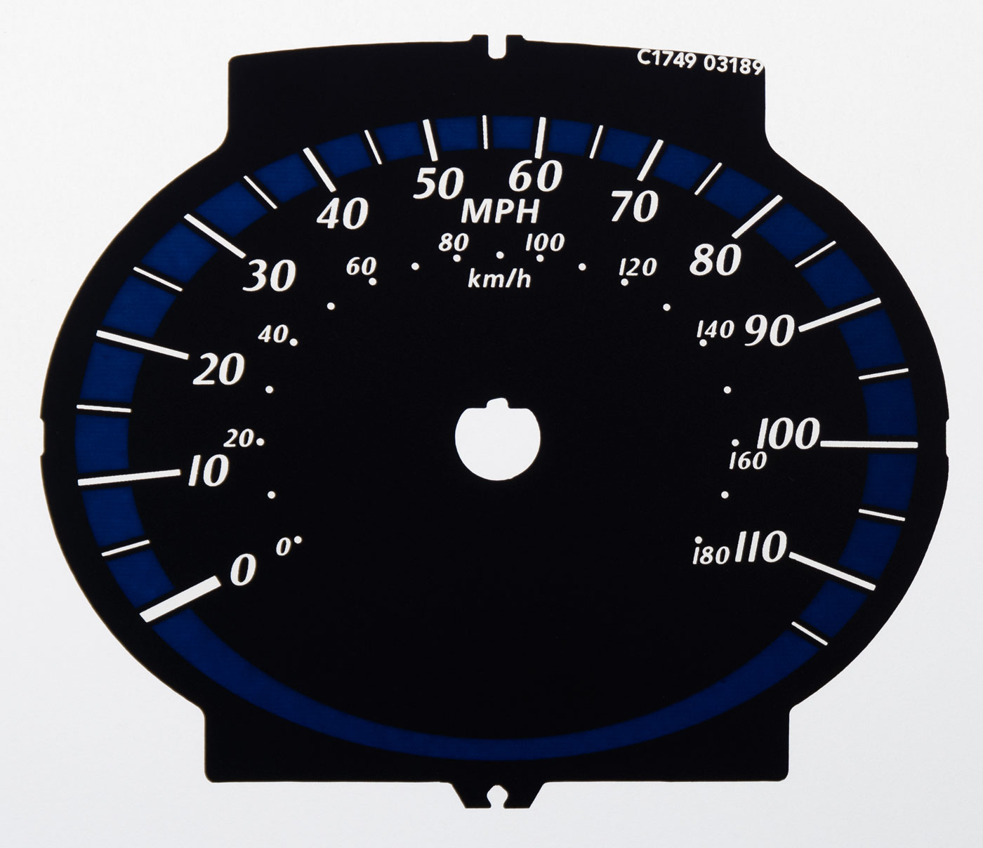 Toyota Alphard Hybrid, KMH to MPH Conversion Dial for imported / exported vehicle. Part No. C1749
