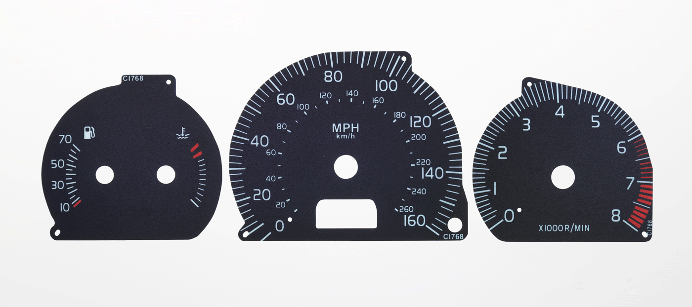 Volvo V70 and C70 KMH to MPH Conversion Dial for imported / exported vehicle. Part No. C1768