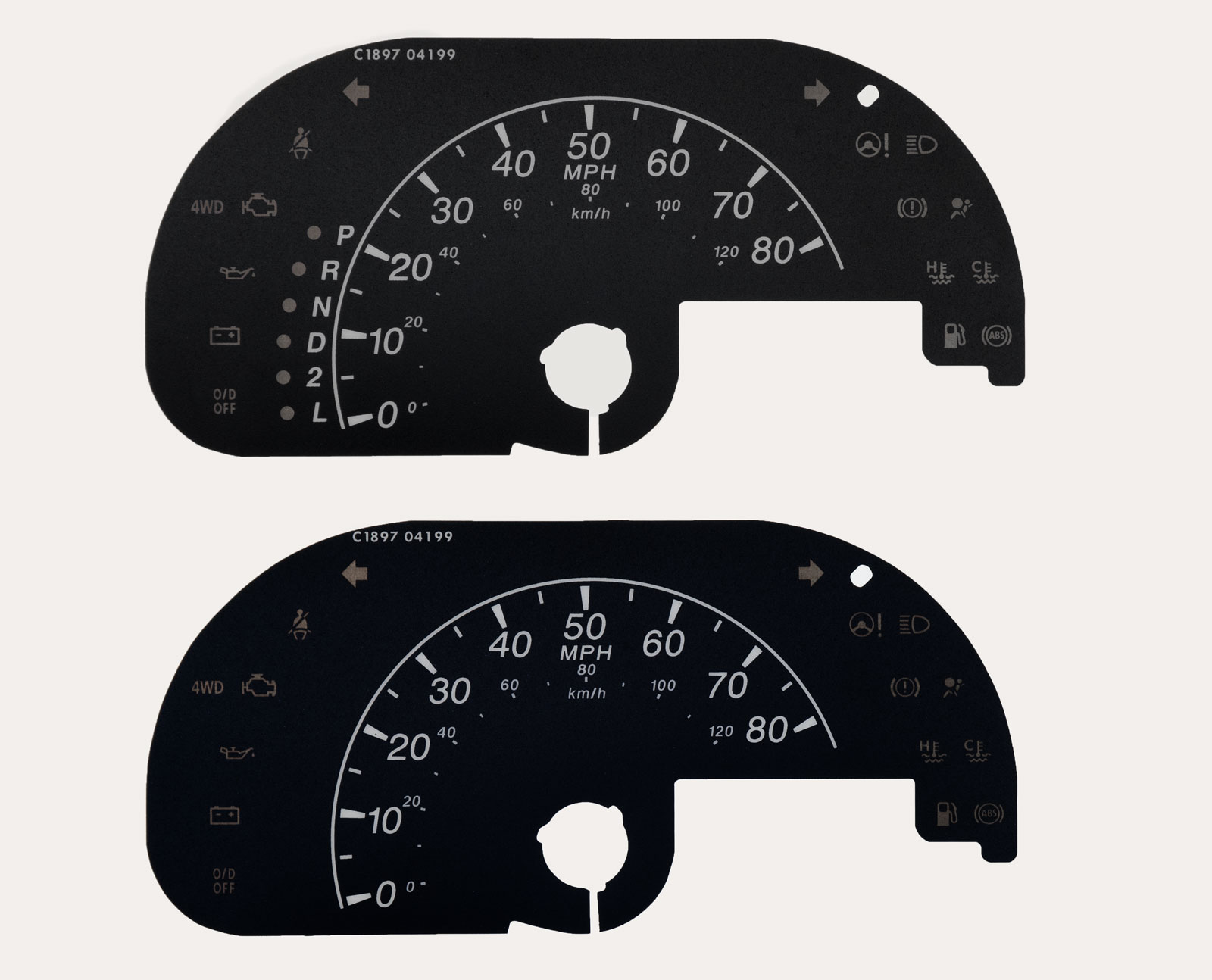 Mazda Scrum & Suzuki Carry and Every KMH to MPH Conversion dial. Auto & Manual. Click for option. Part No. C1897