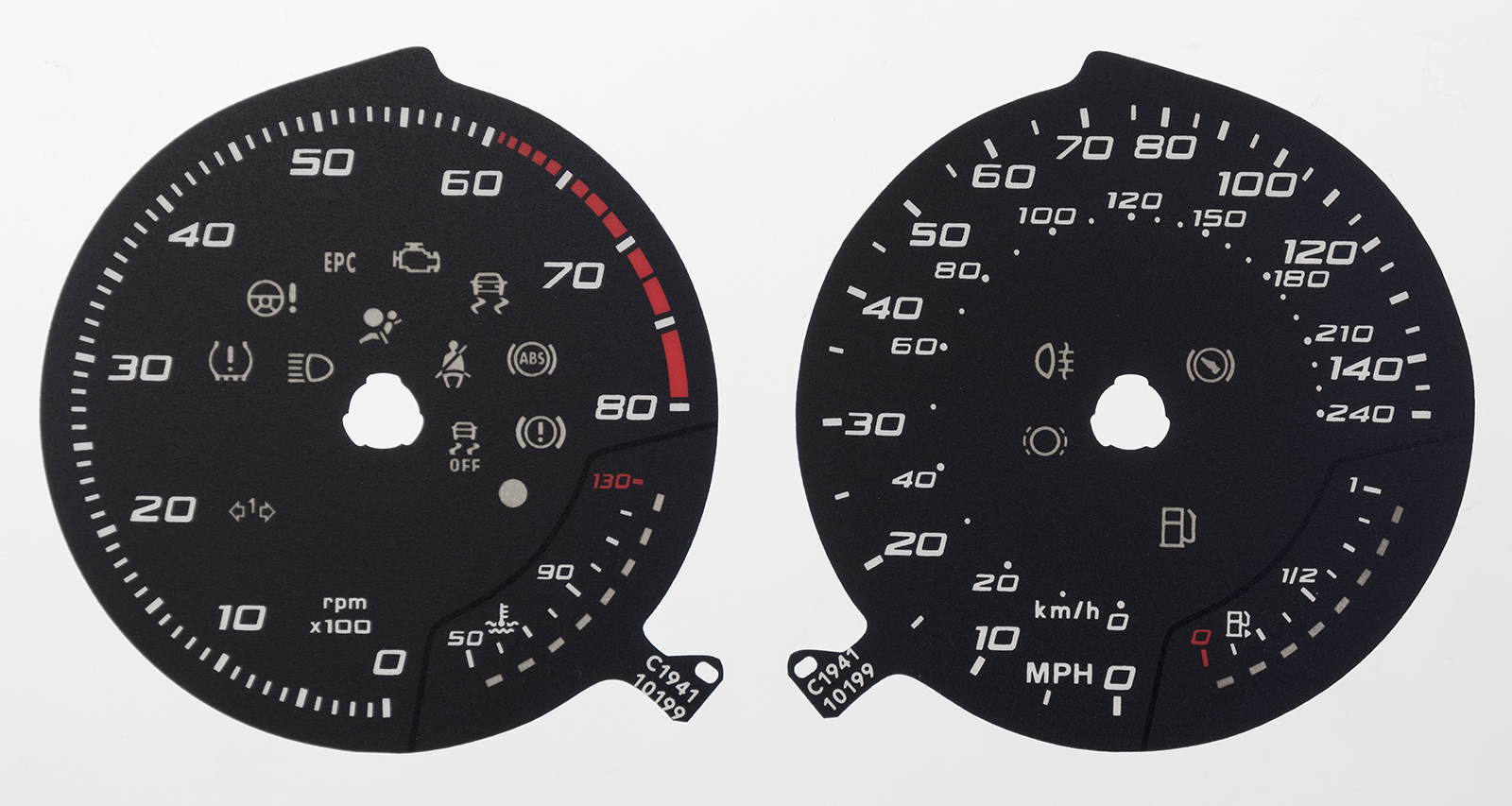 Arona KMH to MPH Conversion Dial for imported / exported vehicle. Part No. C1941