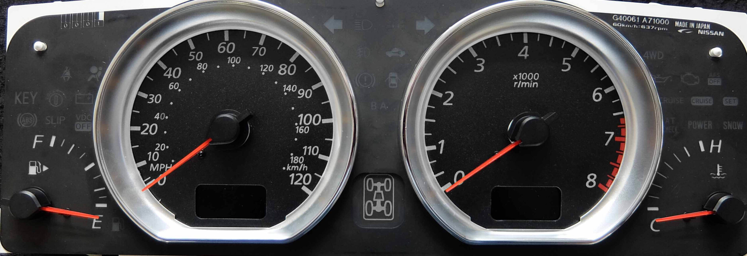 Elgrand E51 KMH to MPH Conversion Dial for imported vehicle. Part No. C1332 - Image 3
