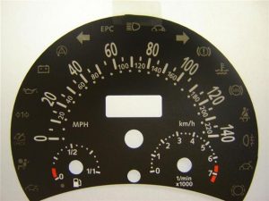 Beetle. KMH to MPH Conversion Dial for imported vehicle. Part No. C053