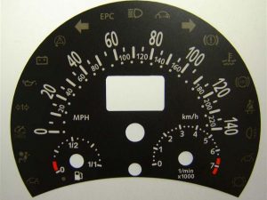 Beetle. KMH to MPH Conversion Dial for imported vehicle with larger LCD window. Part No. C053C
