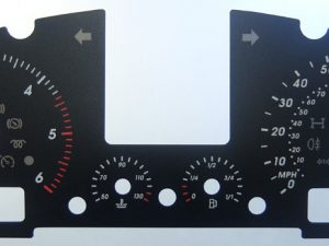 Touareg Mk1 Diesel. KMH to MPH Conversion Dial for imported vehicle. Part No. C027