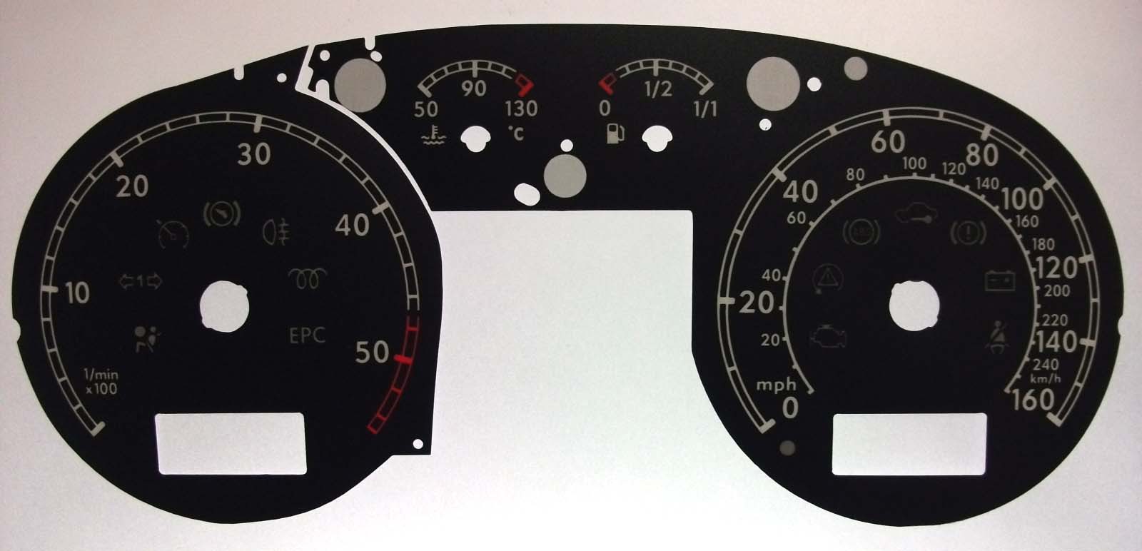 Passat Diesel. Full Computer window. KMH to MPH Conversion Dial for imported vehicle. Part No. C055