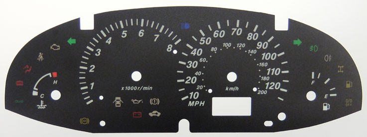 Tribute. KMH to MPH Conversion Dial for imported vehicle. Part No. C074