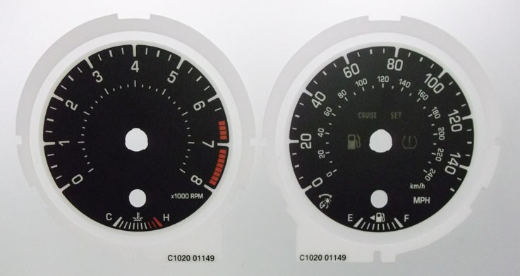 Kizashi. KMH to MPH Conversion Dial for imported vehicle. Part No. C1020
